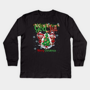 God Jul Merry Christmas Kids Long Sleeve T-Shirt